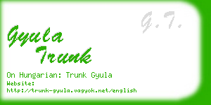 gyula trunk business card